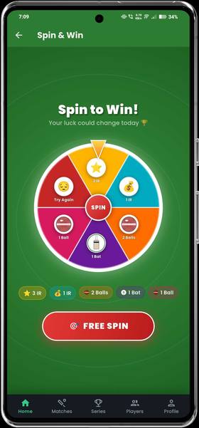CricketBuzz Spin and Win